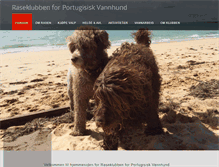 Tablet Screenshot of portugisisk-vannhund.no